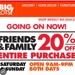 Big Lots Friends & Family Event 6/8-6/9