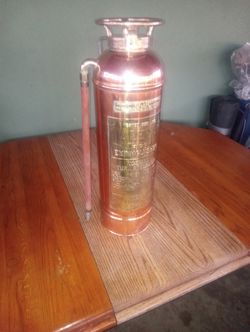Antique Copper/Brass Fire Extinguisher