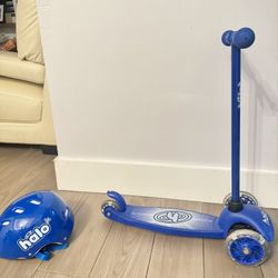HALO 3 Wheel Toddler Scooter And Helmet