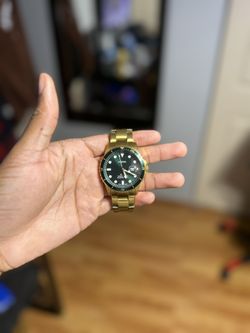 Fossil Blue Dive Three-Hand Date Gold-Tone Stainless Steel Watch