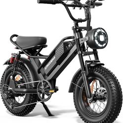 1655  Electric Bike M6 / M7 for Teens/Adults,16" / 20" Ebike,1500W Peak Motor,21.7mph / 24.9mph,48V 15Ah Removable Battery,4X Suspension,50 Miles Pure