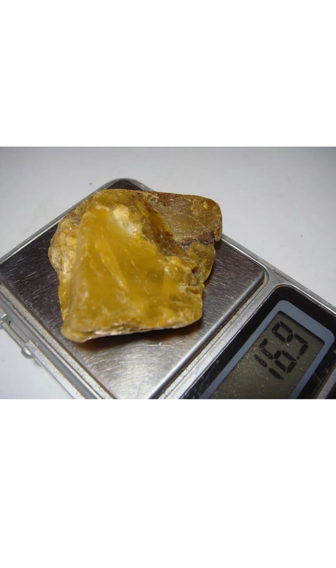 100% Natural Baltic Amber Stone 16.9g Egg-yolk Beeswax