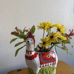 Ceramic Llama Vase / Planter