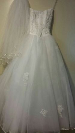 Wedding dress (including wedding Veil)