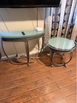Glass top table set