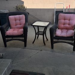 4 Piece Patio Furniture Including Cushions 