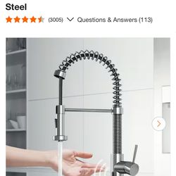 VIGO Edison Single Handle Pull-Down Sprayer Kitchen Faucet with Touchless Sensor in Stainless Steel