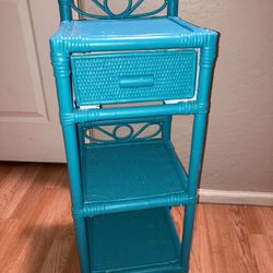 Boho Wicker Rattan Small Storage Table