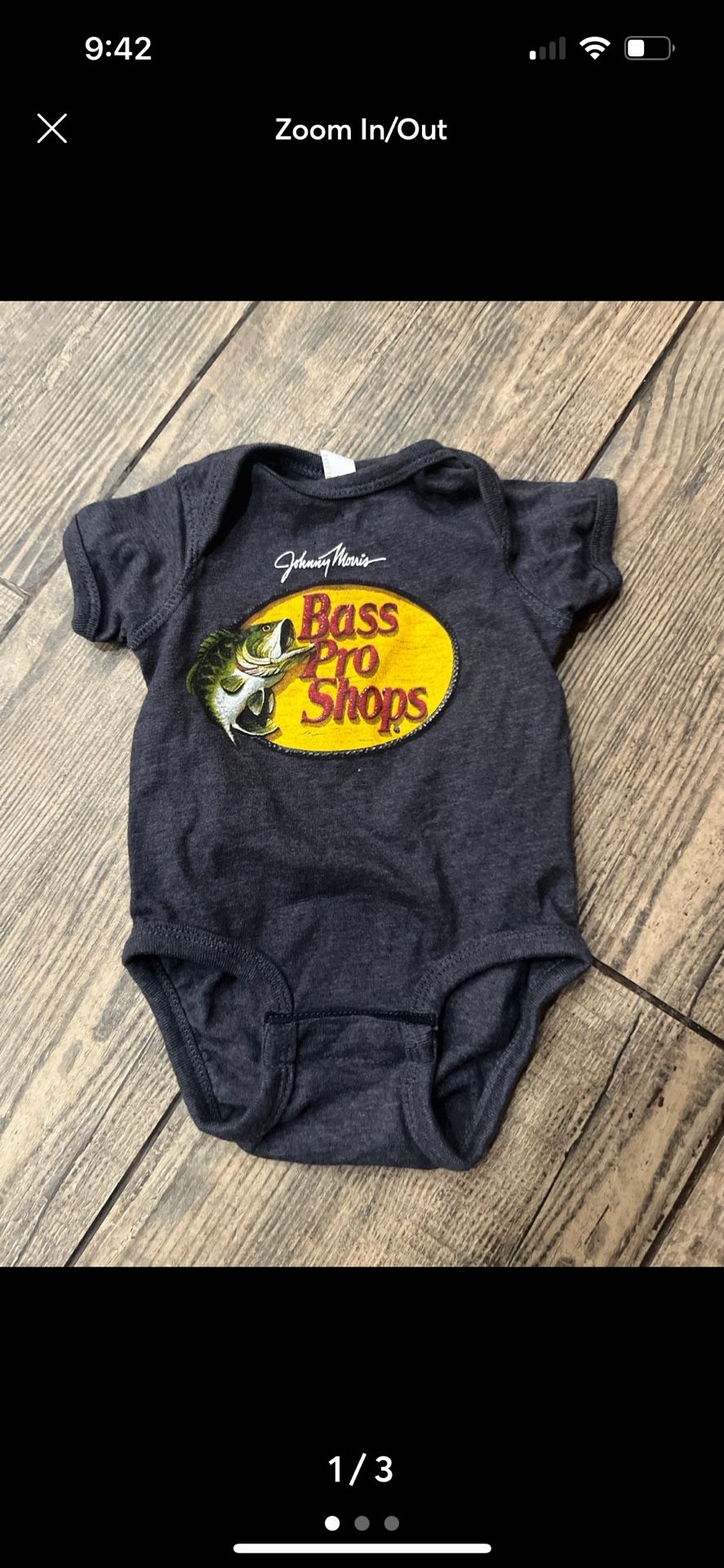 Bass Pro Shops baby bodysuit