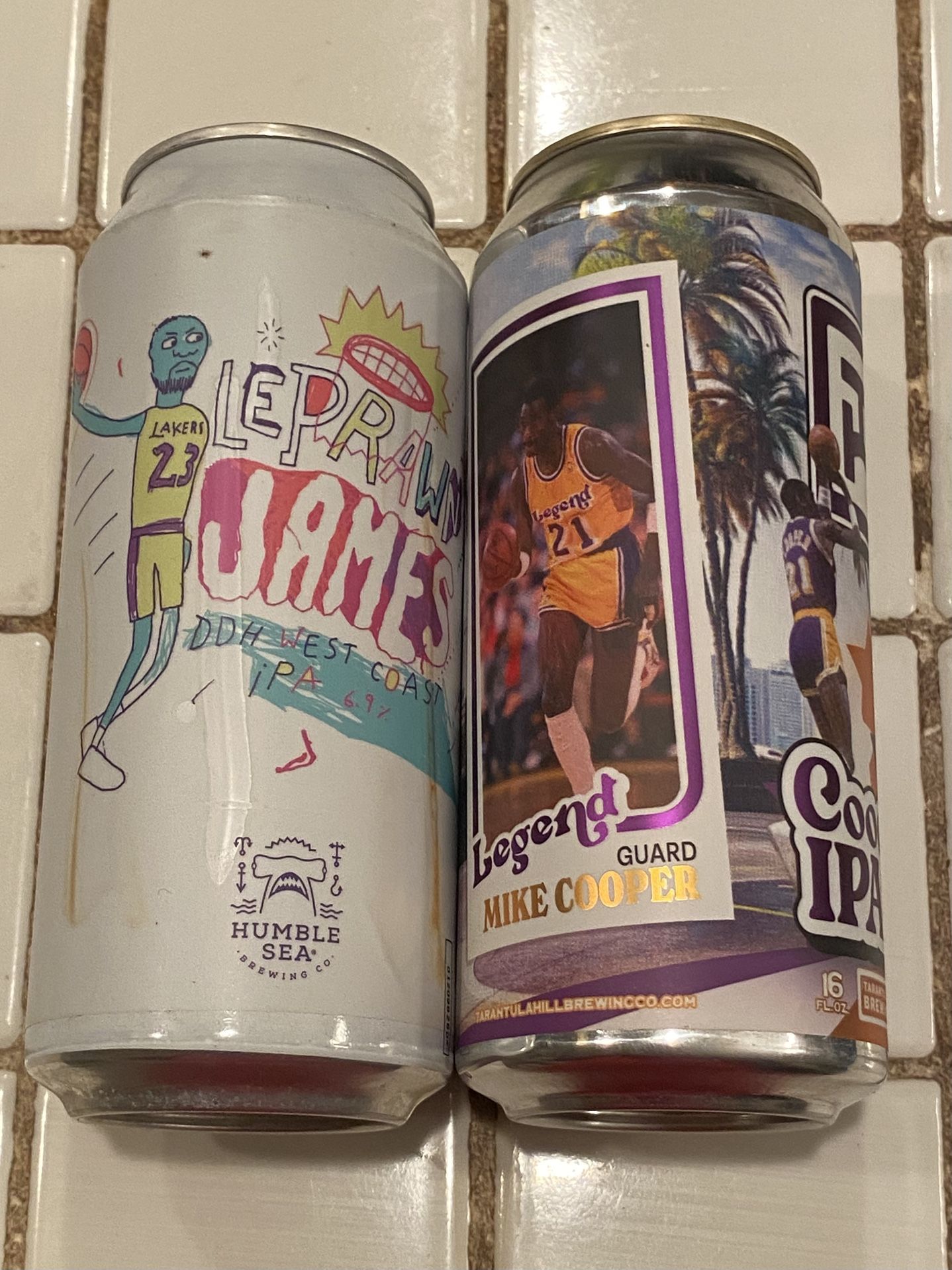 Lakers Collectible Lebron & Cooper Cans