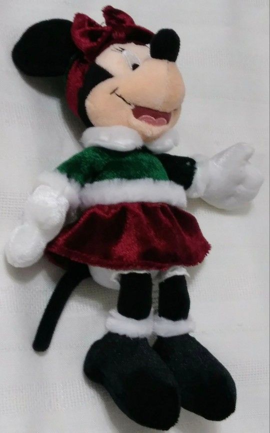 New With Tags Disney Christmas Xmas Winter Wonderland Plush Beanbag Beanie Doll