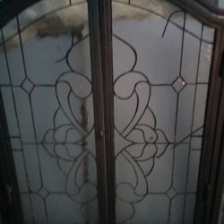 Stained Glass Fireplace Screen 