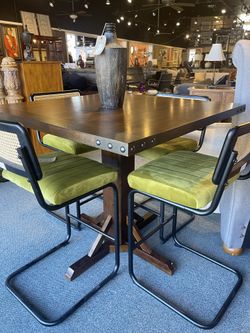 Walnut finish Square Dining Table  SKU JVGTJB