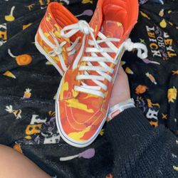 Orange Sk8-hi Camo Vans