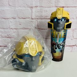 Transformers One Popcorn Container W/Lanyard Foil Cup W/Helmet Lid Bumblebee