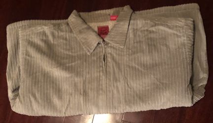 Men’s Stone Color Lined Cordoroy Coat (Super Warm!) - Size 4x