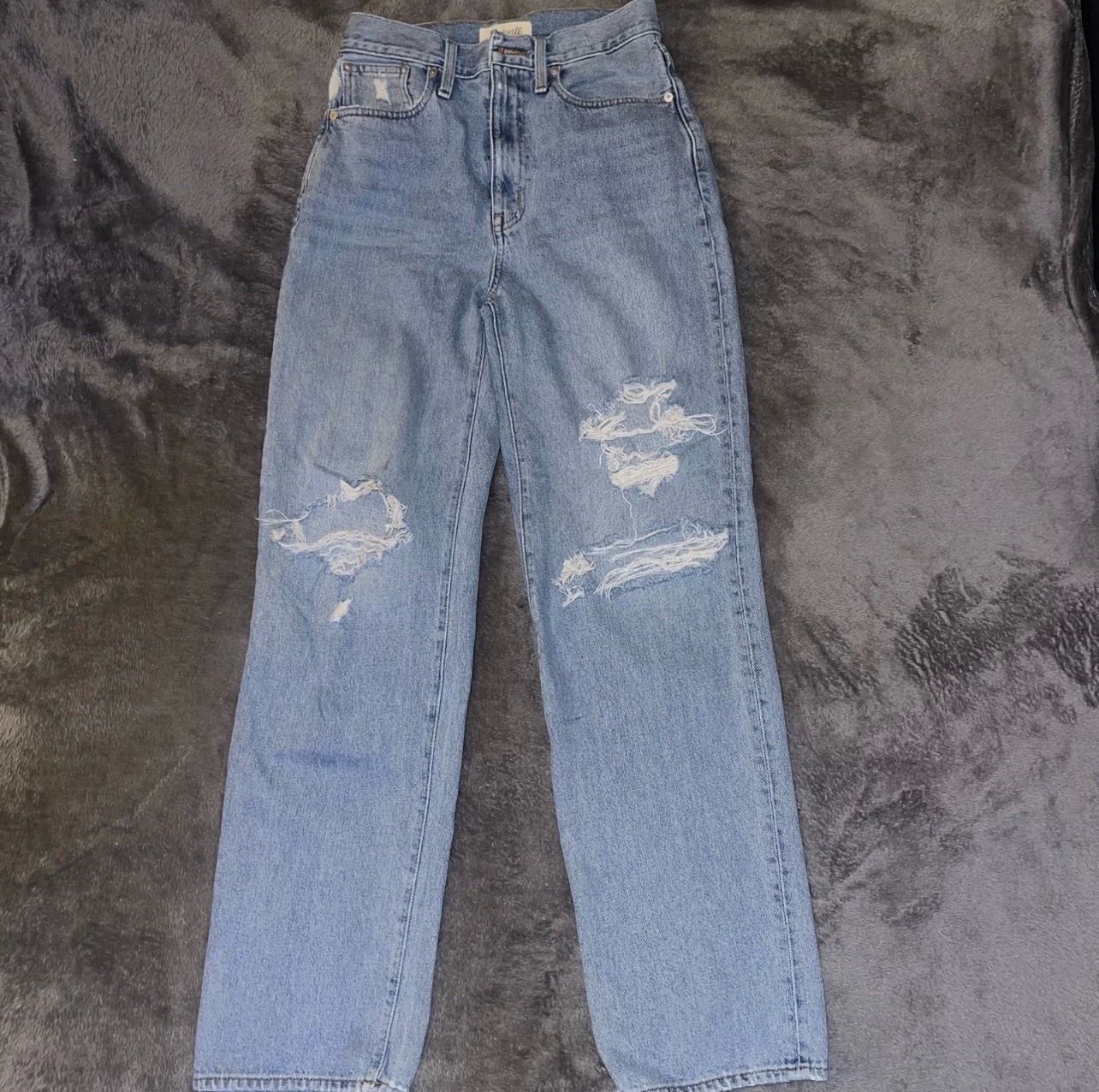 Madewell Size 25 Baggy Straight Jeans Blue