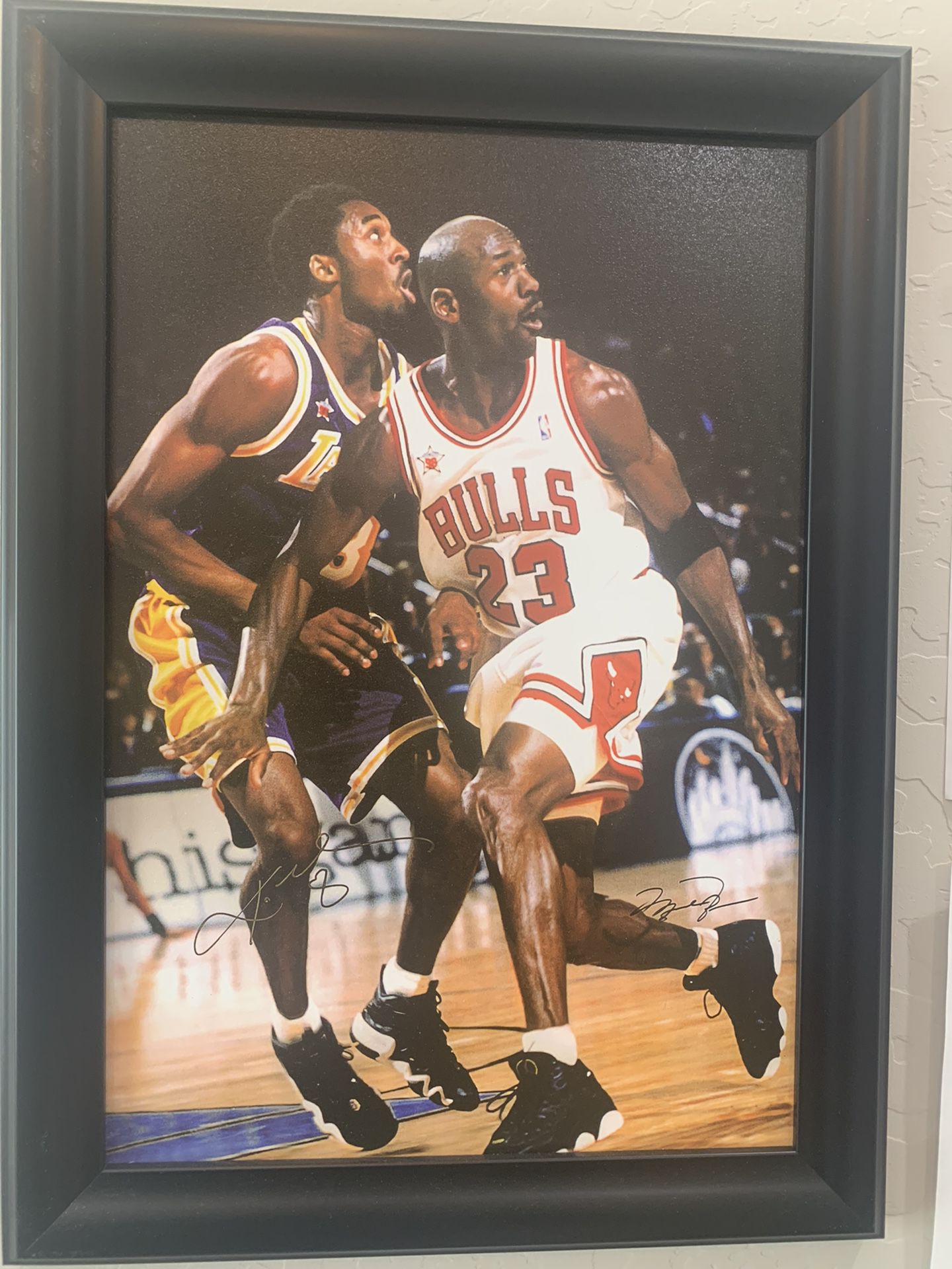 Autographed Poster Signed By Kobe Bryant And Michael Jordan