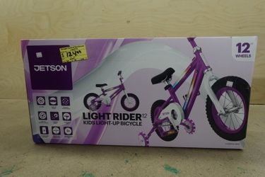 12″ Jetson Light Rider Kids’ LED Light-up Frame Unisex Bike in Purple