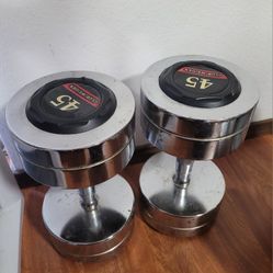 Club Weider 45 Lb. Dumbbells 