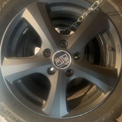 2 Mounted Snow Tires