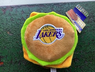 Los Angeles Lakers Cheeseburger Plush Toy Squeaker. NBA