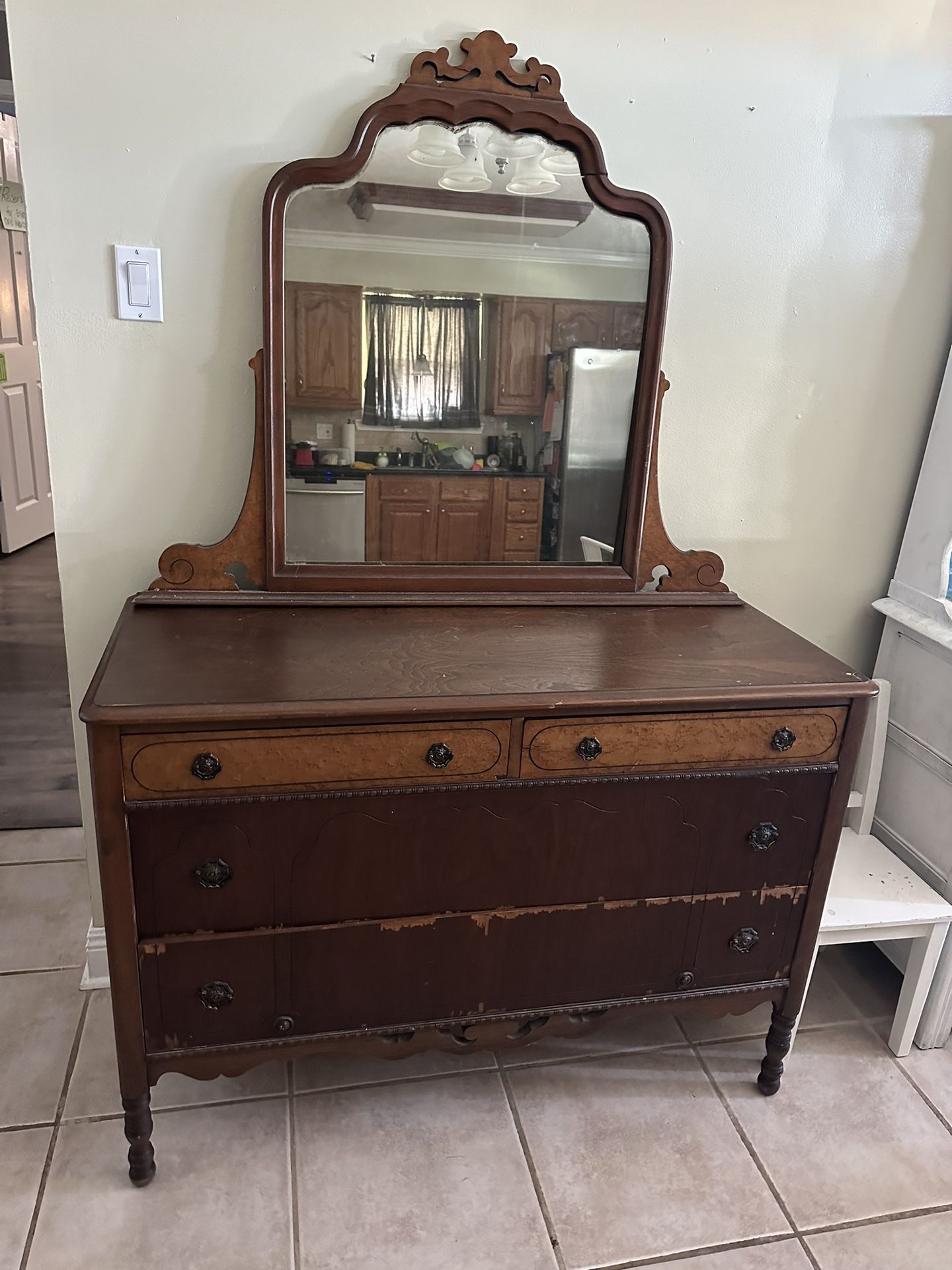 Antique dresser with mirror