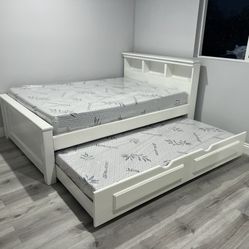 Full Twin Trundle And 2 Foam Mattresses