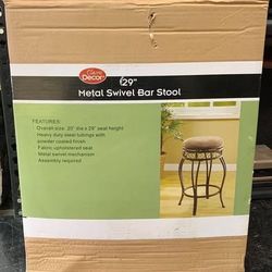 Classic Decor 29" Metal Swivel Bar Stool