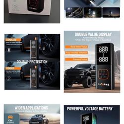 Tire Inflator Portable Air Compressor, 5X Faster Portable Air Pump for Car Tires with 25000mAh Battery, 180PSI Cordless Air Pump with Digital Pressure