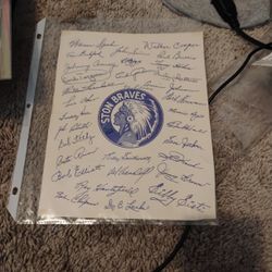 Boston Braves Team Signed Autographs Print