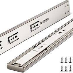 24 Inch Drawer Slides - 6 Pairs Heavy Duty Full Extension Soft Close Rails 150LB