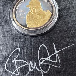 Bobby Labonte  Authenticated Silver. 999 1oz 24Kt Gold Accents Round