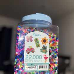 Darice Fuse Beads, Bulk Assorted Multicolor Melty Beads for Kids Crafts, Big Bucket of 22000 pcs