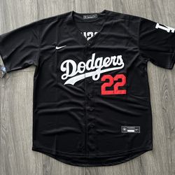 Los Angeles Dodgers Kershaw Black Jersey
