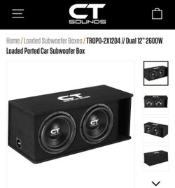CT Sounds Dual 12" Loaded Ported Subwoofer Box
