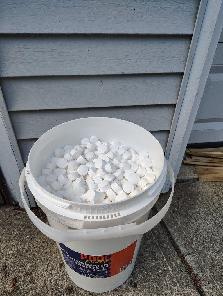 Pool Chlorine Tablets, 1" Diameter, 50 Lbs.