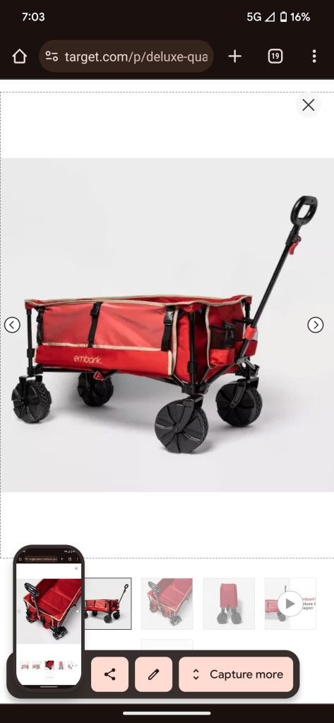 Embark All-terrain Collapsible Wagon For $80