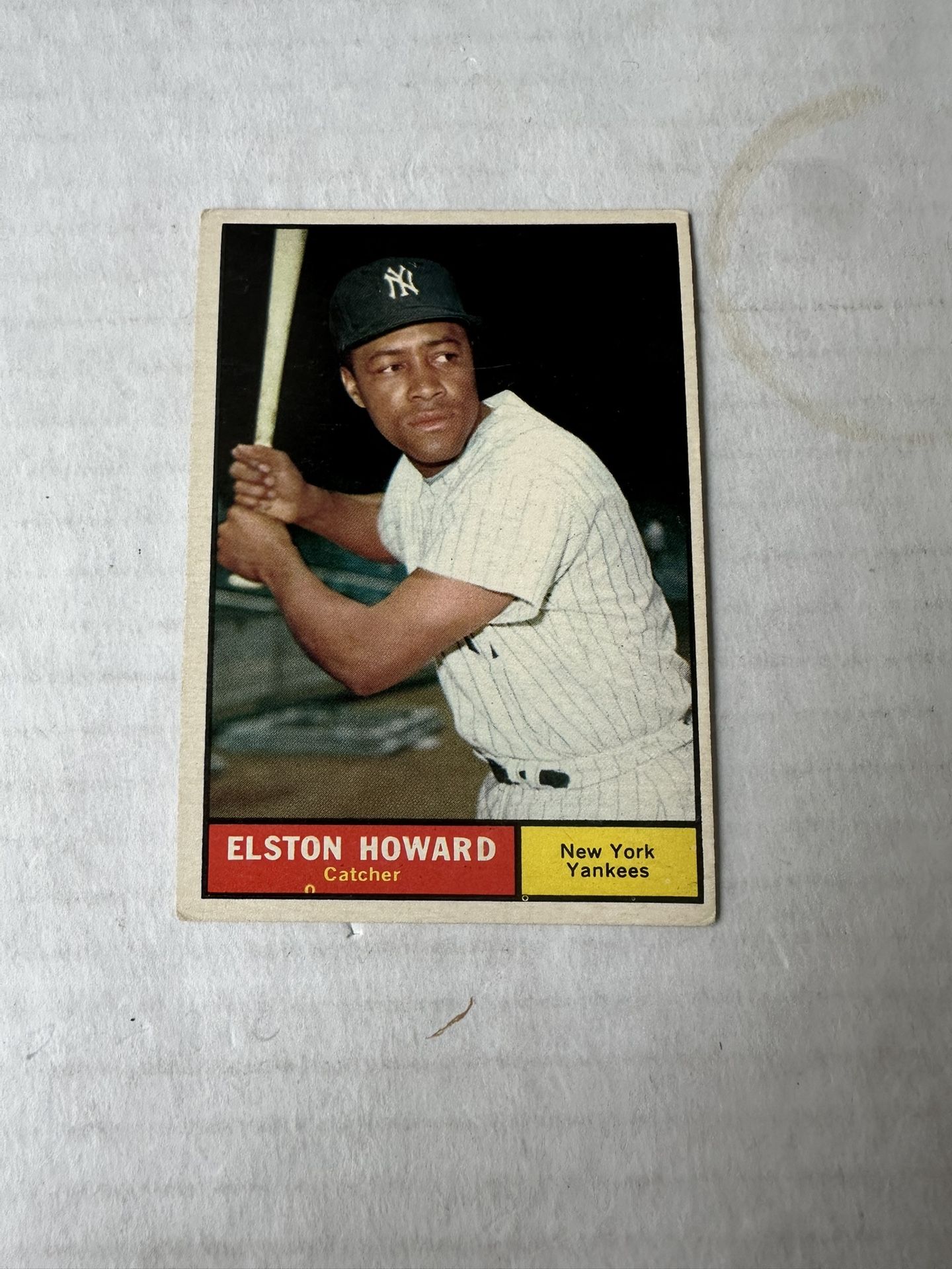 1961 Topps Elston Howard Baseball Card 495 Ex Mint