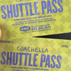 Coachella Weekend 2 Shuttle Pass 