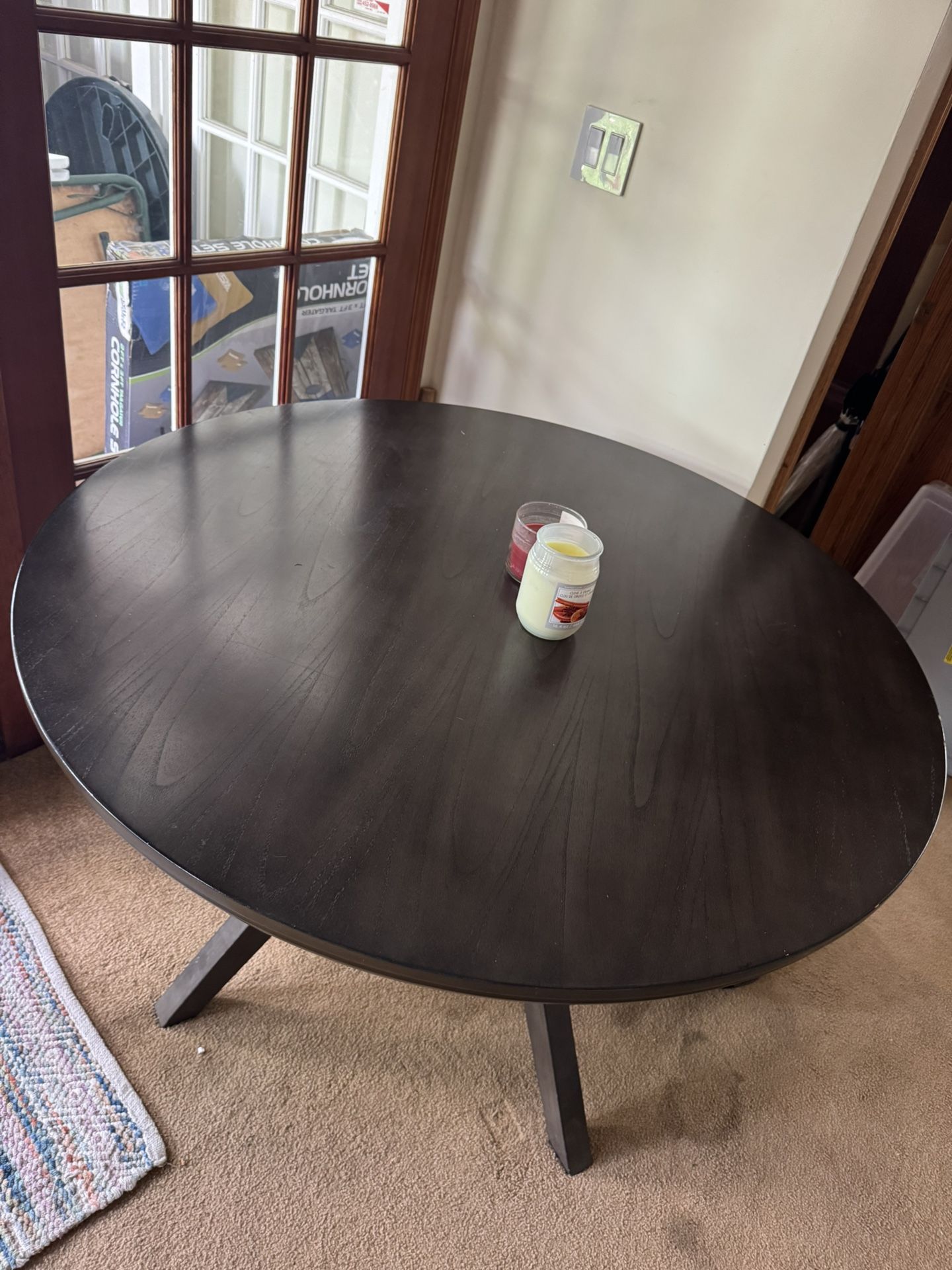 Solid Dark Wood, Round Table
