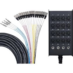Livewire 16x4 Snake with TRS Returns 100 ft. Black