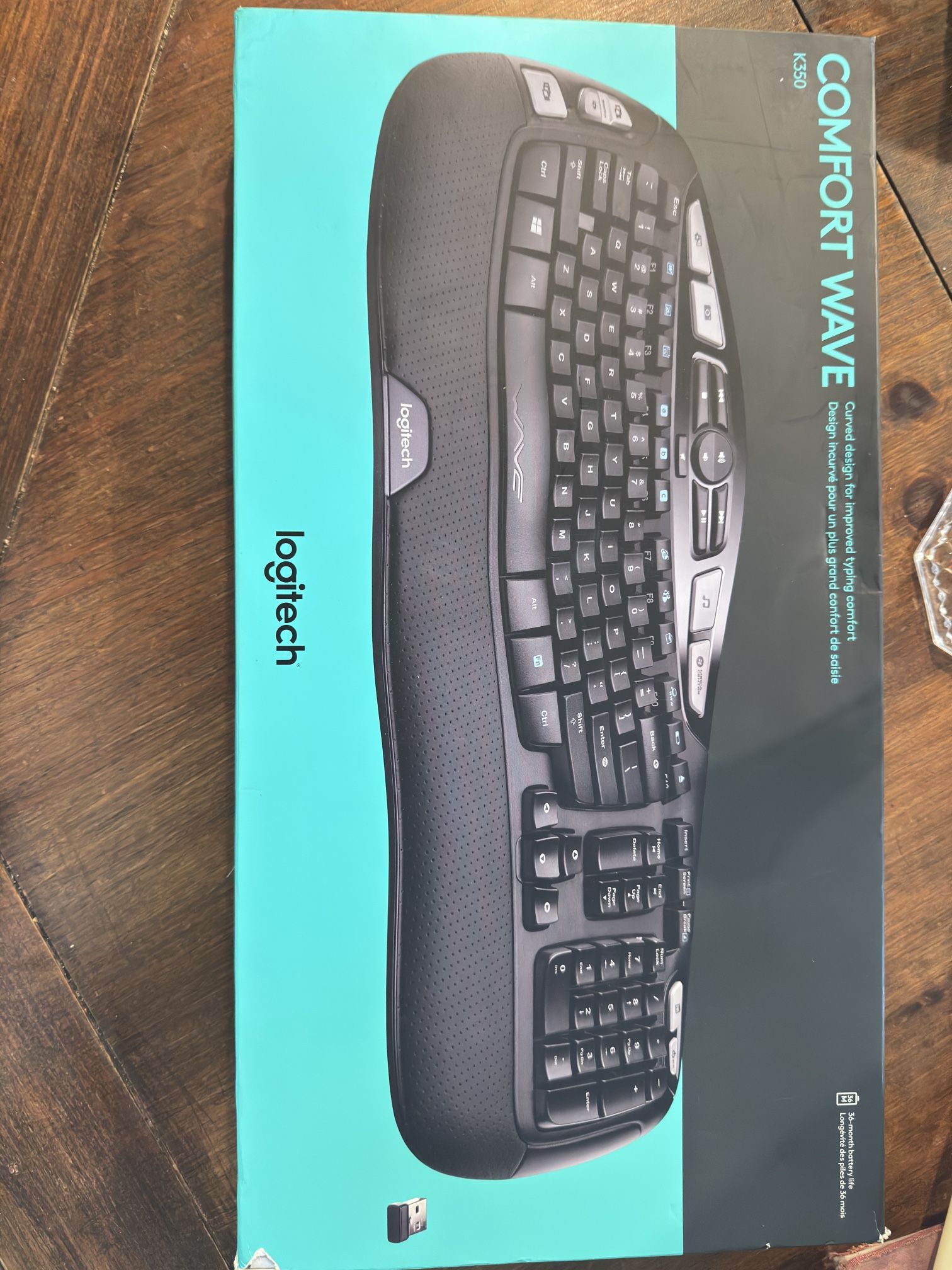 🆕 NEW Logitech K350 Wireless Ergonomic Keyboard – Sealed Box!