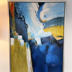 Large Modern Abstract Wall Art – Framed Canvas