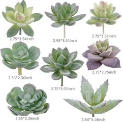 16 Pack Artificial Succulent Plants Artificial Mini Fake Plant for Lotus Landscape Decorative Garden Arrangement Decor