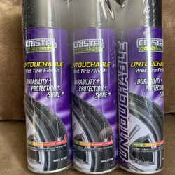 New (3) Pack Cristal Products Untouchable Wet Tire Finish for Sale in Gig  Harbor, WA - OfferUp