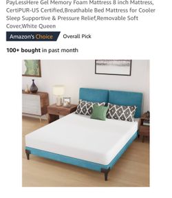 PayLessHere Gel Memory Foam Mattress 8 inch Mattress, CertiPUR-US Certified, Breathable Bed Mattress for Cooler Sleep Supportive & Pressure Relief, Re