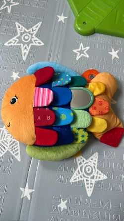 Melissa & Doug K's Kids Flip Fish stuffed animal and sensory soft baby toy