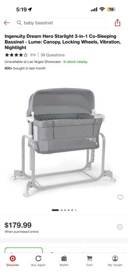Ingenuity Dream Hero Starlight 3-in-1 Co-Sleeping Bassinet