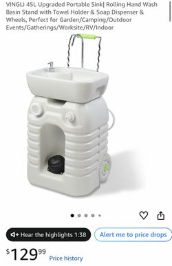 VINGLI 45L Upgraded Portable Sink|